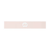 Minimalistische Initialen Datum Pastel Sinaasappel Uitnodigingen Wikkel (Vlak)