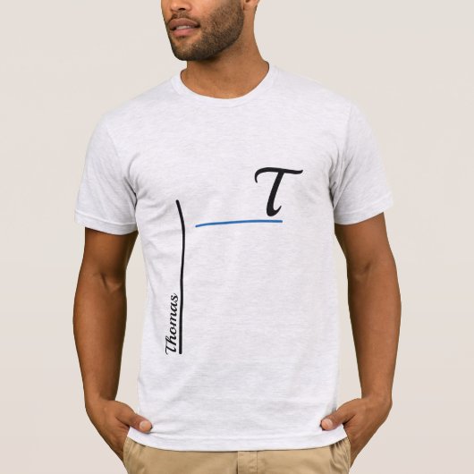 Minimalistische Initialen en Verticale Naam T-shirt (Voorkant)