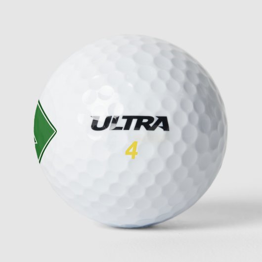 Minimalistische Initialen in groen op groen Golfballen (Logo)
