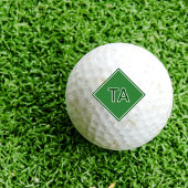 Minimalistische Initialen in groen op groen Golfballen