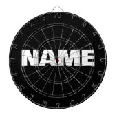  minimalistische initialen naam dartbord (Voorkant)