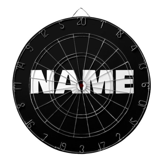 minimalistische initialen naam dartbord (Voorkant)