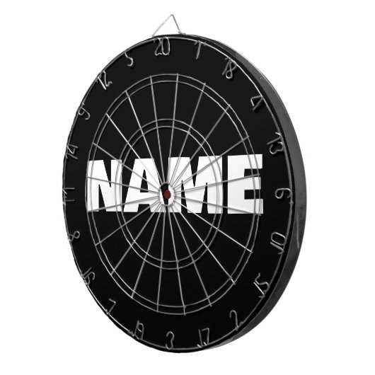  minimalistische initialen naam dartbord (Voorkant Rechts)