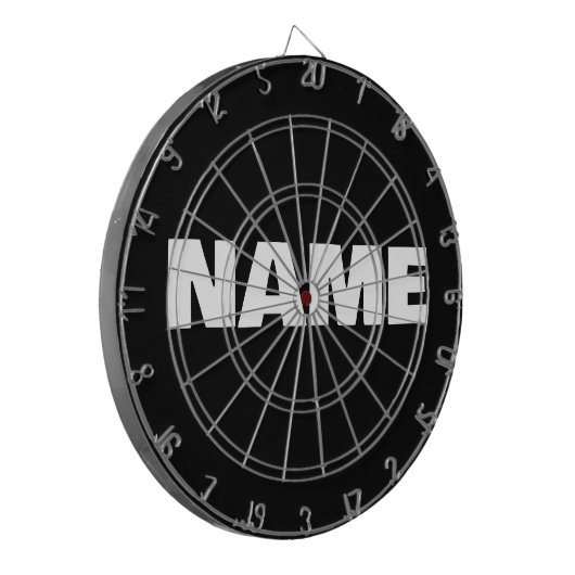  minimalistische initialen naam dartbord (Voorkant Links)