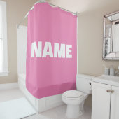  minimalistische initialen naam douchegordijn (In situ)