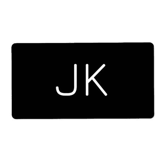 minimalistische initialen naam etiket (Voorkant)