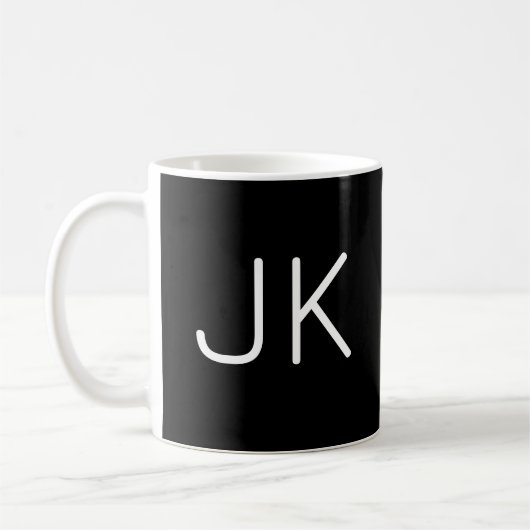 minimalistische initialen naam koffiemok (Links)
