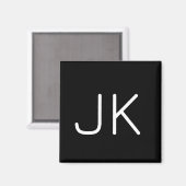  minimalistische initialen naam magneet (Voorkant / Achterkant)