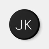  minimalistische initialen naam magneet (Voorkant)