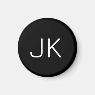 minimalistische initialen naam magneet