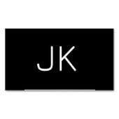  minimalistische initialen naam magnetisch visitekaartje (Voorkant)