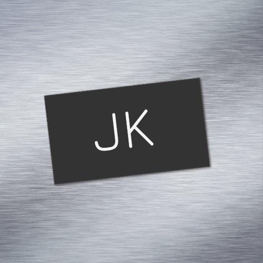  minimalistische initialen naam magnetisch visitekaartje (Voorbeeld)