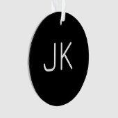 minimalistische initialen naam ornament (voorkant)