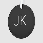 minimalistische initialen naam ornament (voorkant)