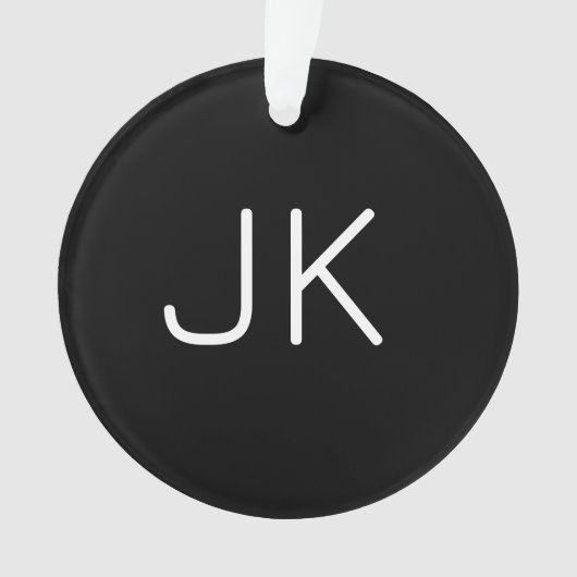 minimalistische initialen naam ornament (voorkant)
