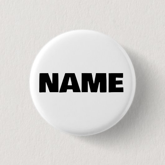 minimalistische initialen naam ronde button 3,2 cm (Voorkant)