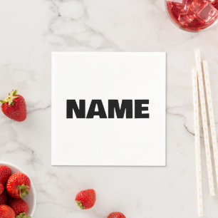 minimalistische initialen naam servet