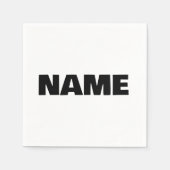 minimalistische initialen naam servet (Voorkant)