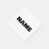 minimalistische initialen naam servet (Hoek)