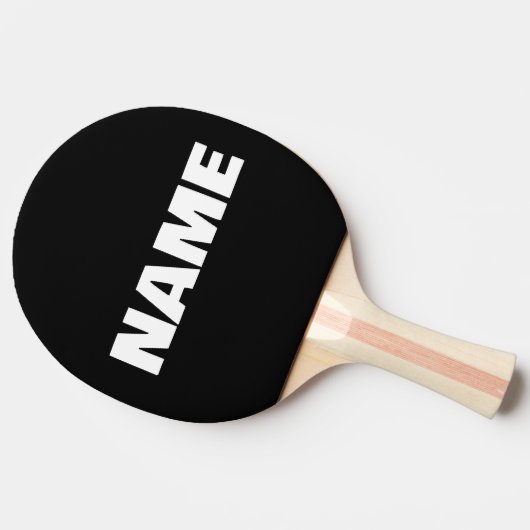 minimalistische initialen naam tafeltennisbatje (Zijkant)