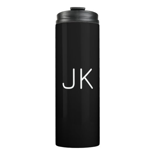 minimalistische initialen naam thermosbeker (Voorkant)