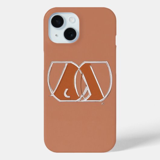 Minimalistische Initialen Symbool iPhone Case - IA (Achterkant)