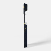 Minimalistische Initialen voor Sterrennacht Sky iPhone Hoesje (Linkerkant)