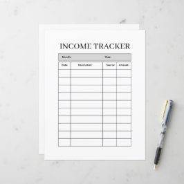 Minimalistische Inkomens Tracker FLYER