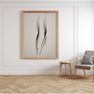 Minimalistische Inkt Abstracte Muurkunst voor Mode Perfect Poster