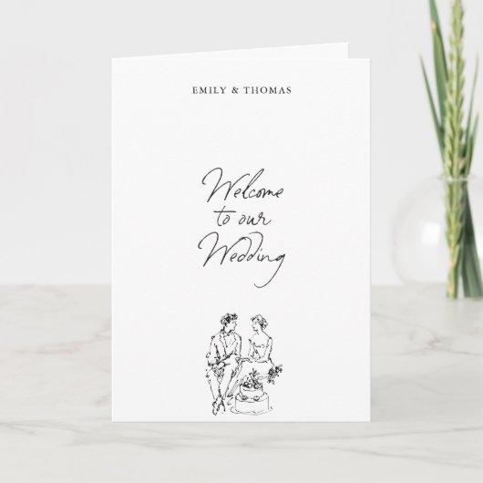 Minimalistische inkt handgetekende illustratie bru programma (Voorkant)
