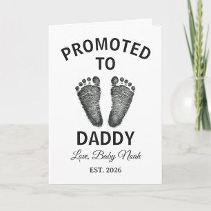 Minimalistische inkt voor 'Benoemd tot papa' Kaart