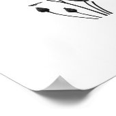 Minimalistische inktbloem Abstracte bloemkunst in Poster (Hoek)