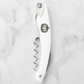 Minimalistische Inktpompoen – Herfstoogst op kunst Kurkentrekker (Voorkant)