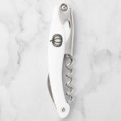 Minimalistische Inktpompoen – Herfstoogst op kunst Kurkentrekker (Achterkant)