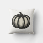 Minimalistische Inktpompoen – Herfstoogst op kunst Kussen (Achterkant)