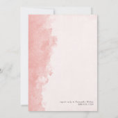 Minimalistische inktwastexture Meisje Babyshower Kaart (Achterkant)