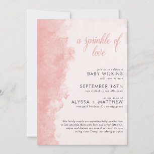 Minimalistische inktwastexture Meisje Babyshower Kaart