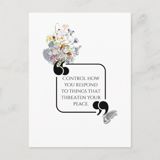 Minimalistische innerlijke rust geïllustreerd cita briefkaart (Voorkant)