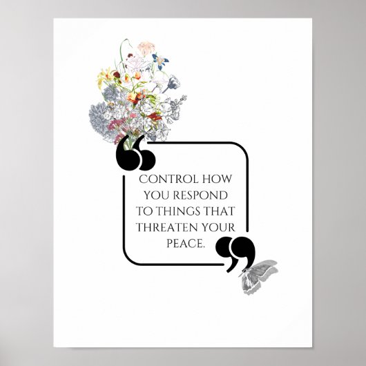 Minimalistische innerlijke rust geïllustreerd cita poster (Voorkant)