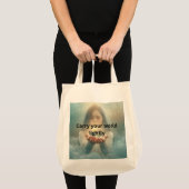 Minimalistische inspirerende canvas tas (Voorkant (product))