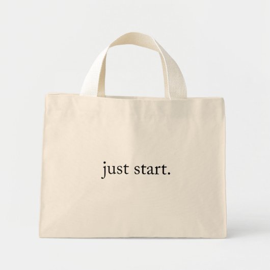 Minimalistische Inspirerende Quote Mini Tote Bag (Voorkant)