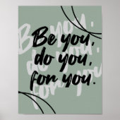 Minimalistische Inspirerende Quote Poster Print (Voorkant)