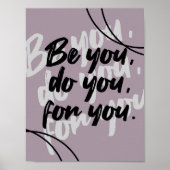 Minimalistische Inspirerende Quote Poster Print (Voorkant)