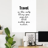 Minimalistische Inspirerende Reisquote Poster (Thuiskantoor)