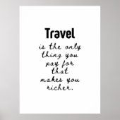 Minimalistische Inspirerende Reisquote Poster (Voorkant)