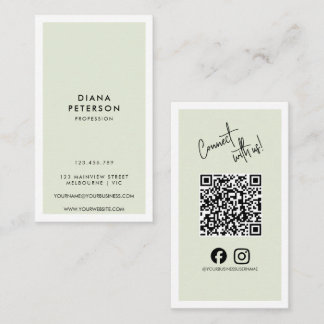 Minimalistische Instagram Facebook Social Media QR Visitekaartje
