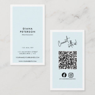Minimalistische Instagram Facebook Social Media QR Visitekaartje