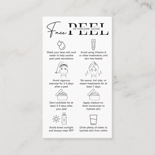 Minimalistische instructies voor de handleiding me visitekaartje (Voorkant)