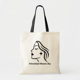 Minimalistische Internationale Vrouwendag T-Shirt Tote Bag