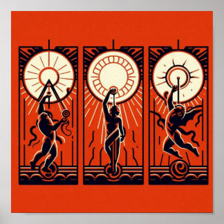 Minimalistische interpretatie van de beroemde myth poster